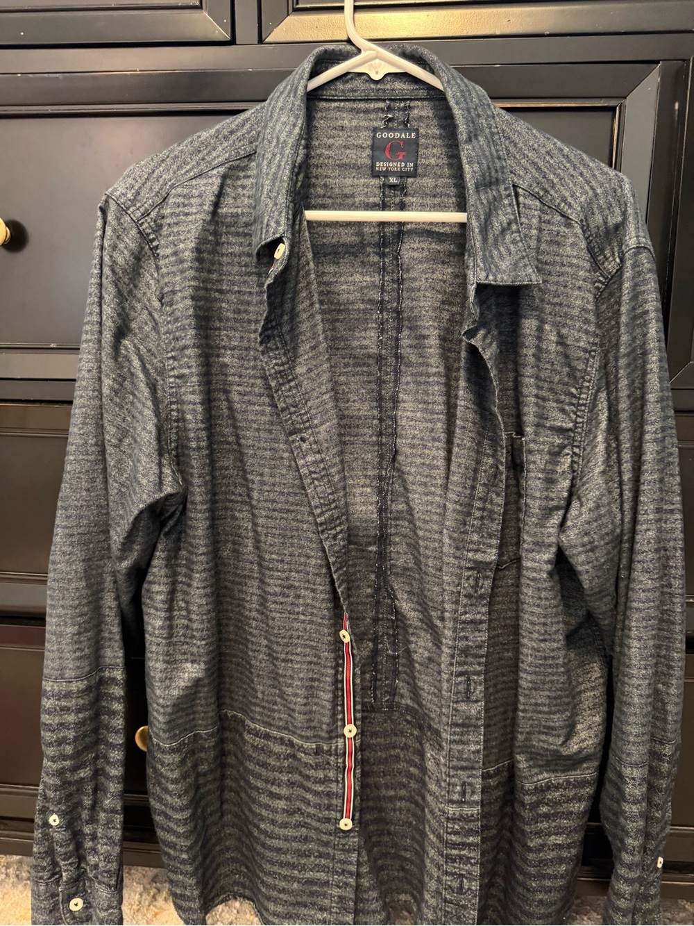 Men's Black Striped Lightweight Jacket